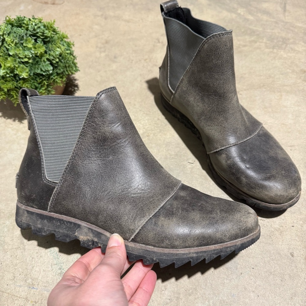 Sorel Gray Ankle Boots